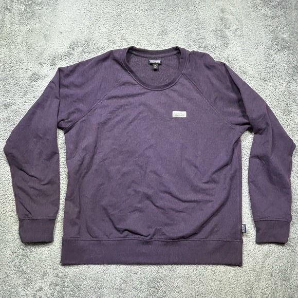 Patagonia Tops - Patagonia Ahnya Sweatshirt Womens XL Plum Purple Organic Cotton Crewneck Outdoor